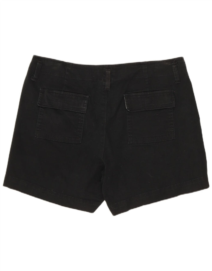LEE Pantalones cortos chinos para mujer US 12 grande W34 algodón negro
