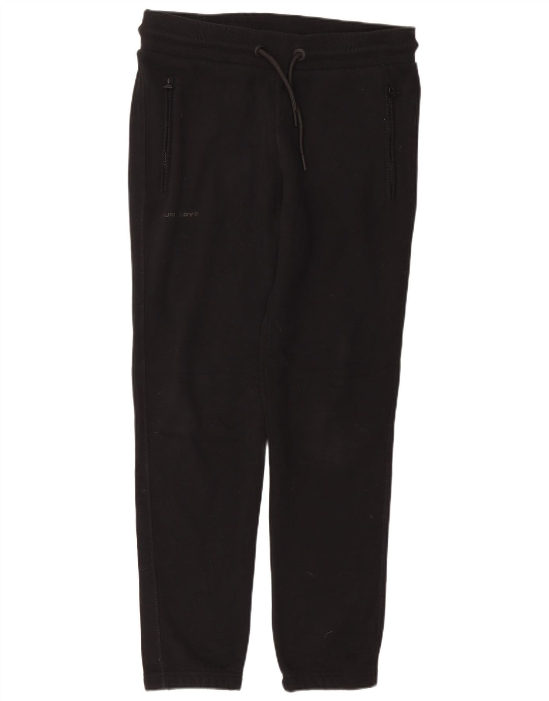 SUPERDRY Hombre Pantalones de chándal Joggers Large Negro Algodón