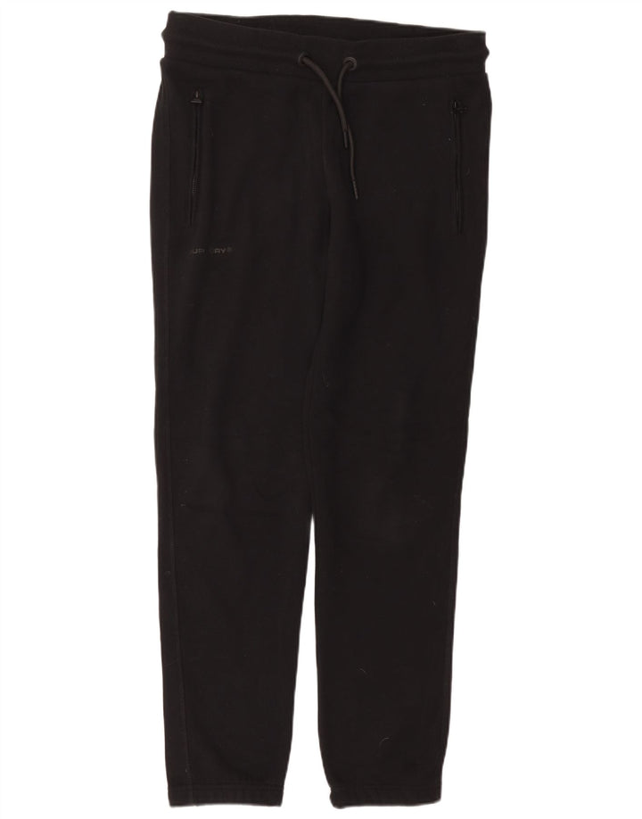 SUPERDRY Hombre Pantalones de chándal Joggers Large Negro Algodón