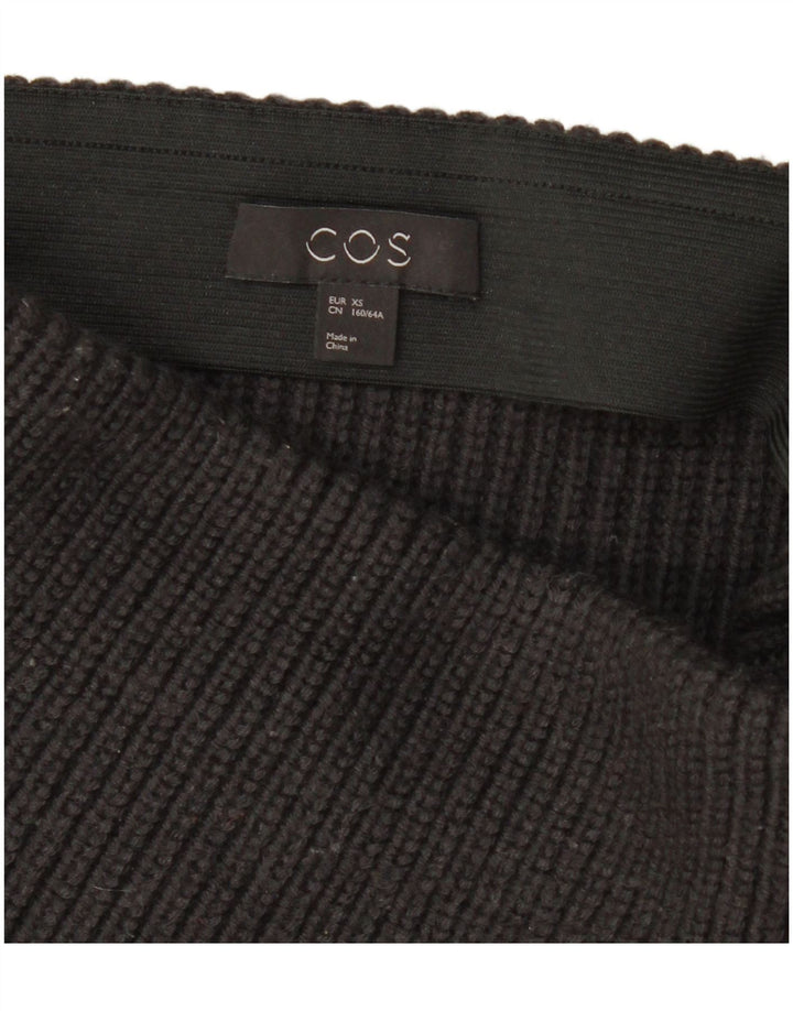 Falda de punto para mujer Cos XS W25 Negro