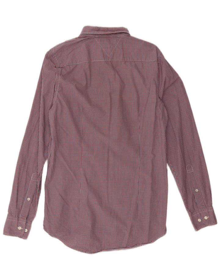 Camisa Tommy Hilfiger de corte slim de algodón a cuadros rojos medianos para hombre