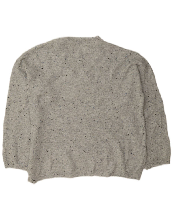 Marks & Spencer Suéter con Cuello en V para Mujer UK 46 Grande Gris Moteado
