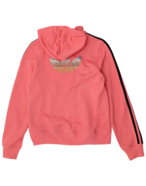 Adidas Sudadera con capucha y cremallera gráfica para mujer EU 36 Small Pink