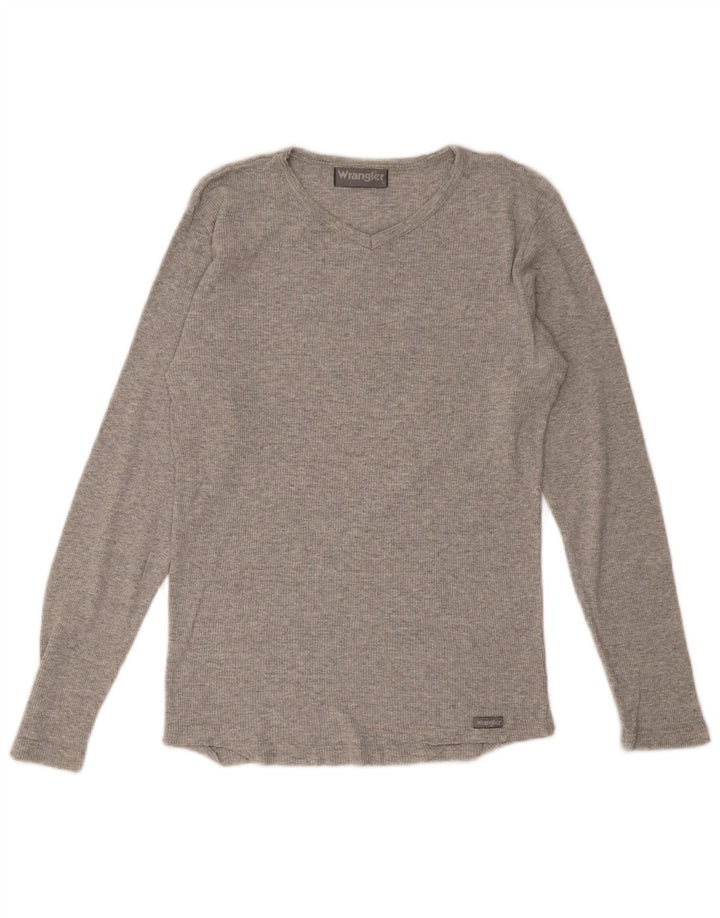 Wrangler Mujer Top Manga Larga UK 44 Grande Gris