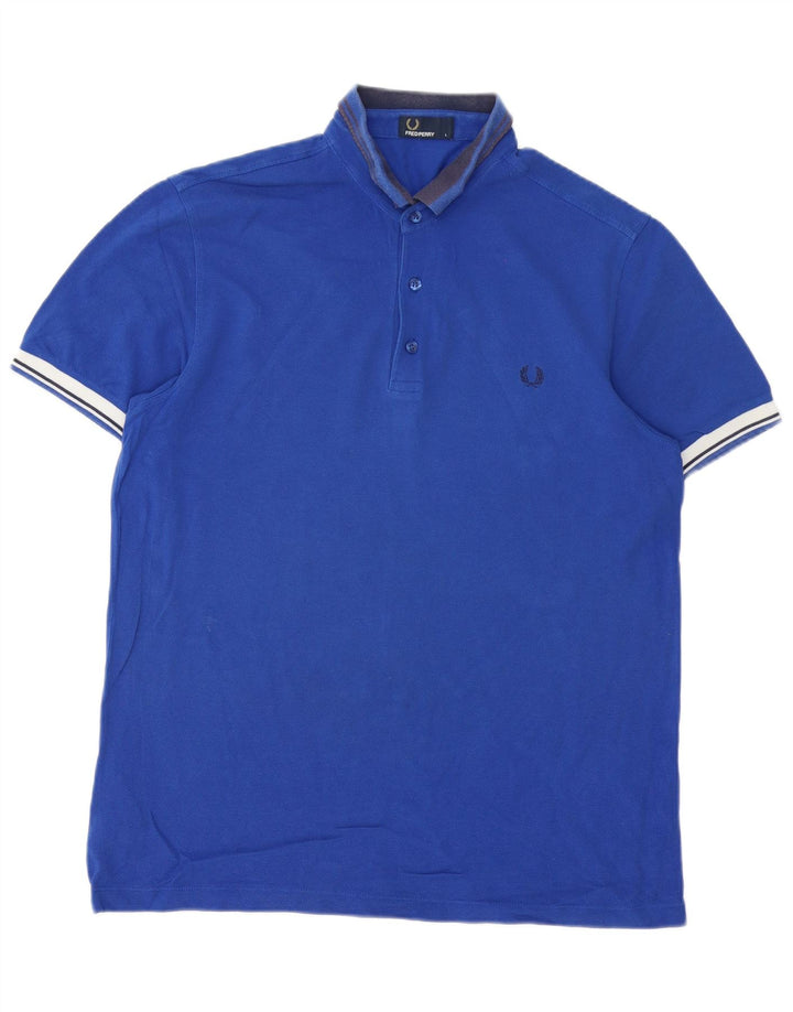 Fred Perry Polo Para Hombre De Algodón A Rayas Azul Grande