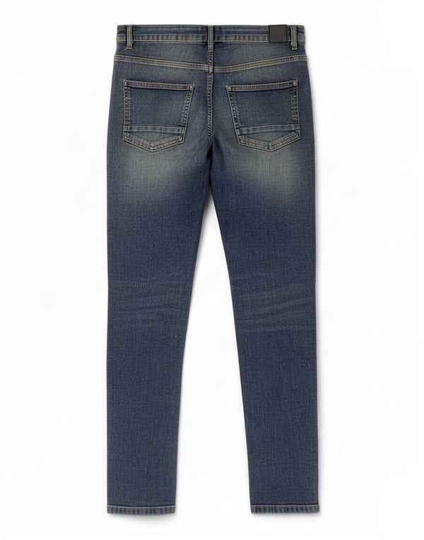 Vaqueros ajustados desgastados para hombre Bench W34 L32 Algodón azul
