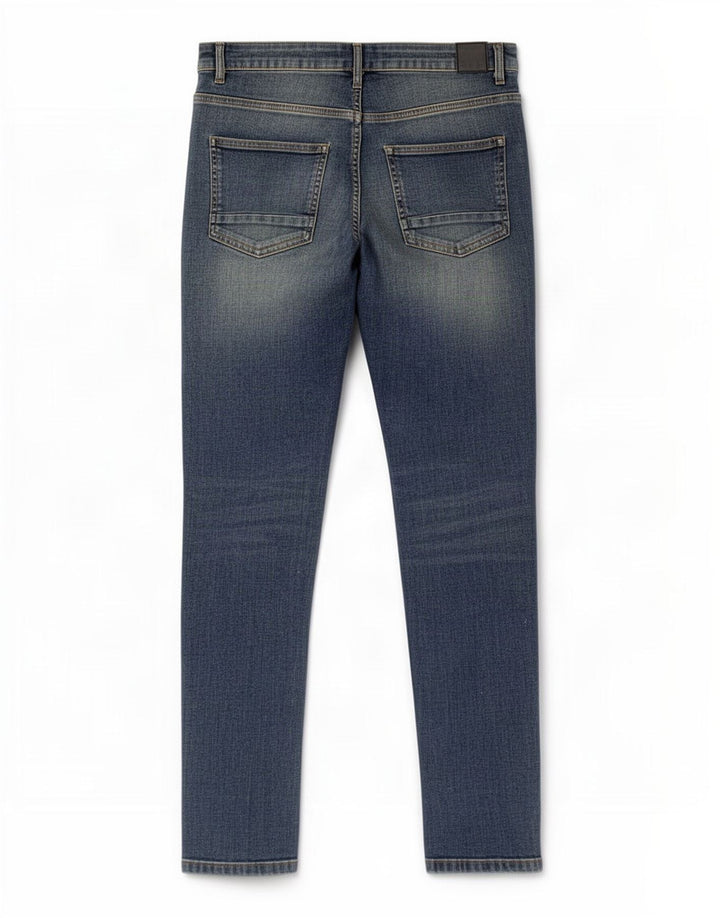 Vaqueros ajustados desgastados para hombre Bench W34 L32 Algodón azul