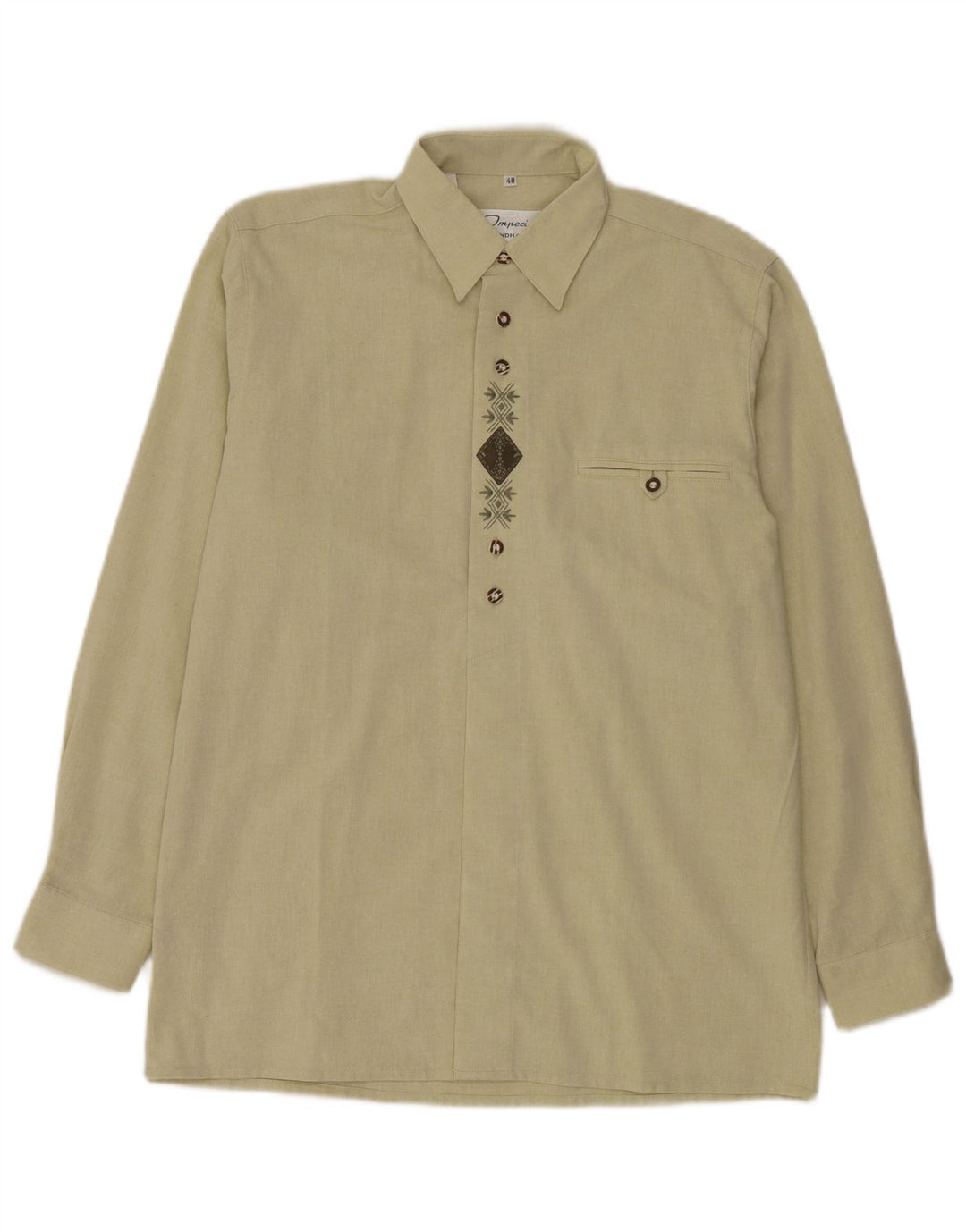 Landhaus - Jersey para hombre, talla 40, algodón Argyle/diamante, color verde medio