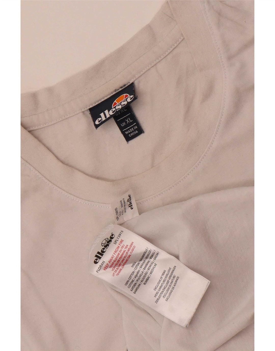 Ellesse Camiseta Hombre Top XL Blanco Algodón