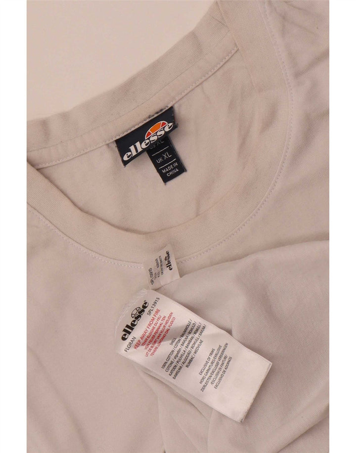 Ellesse Camiseta Hombre Top XL Blanco Algodón