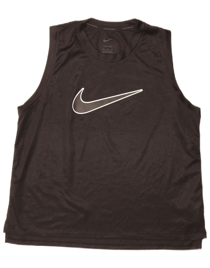 Nike Dri Fit Graphic Chaleco para mujer UK 18 XL Poliéster negro