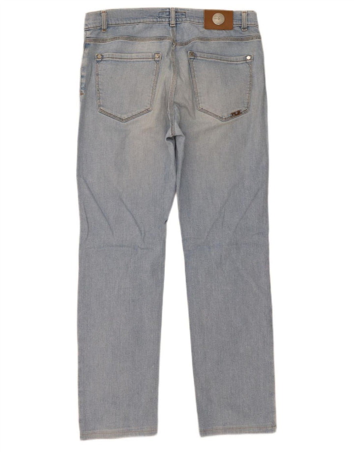 TRUSSARDI Mens Straight Jeans W35 L30 Blue Cotton