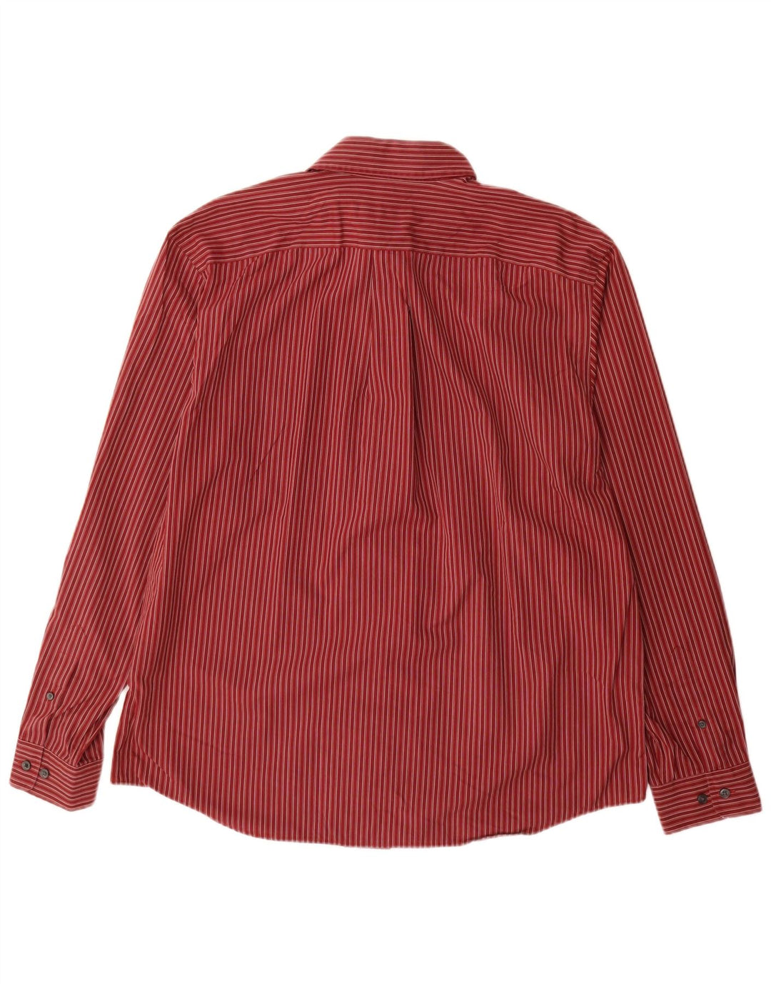 EDDIE BAUER Camisa de hombre grande de algodón a rayas rojas