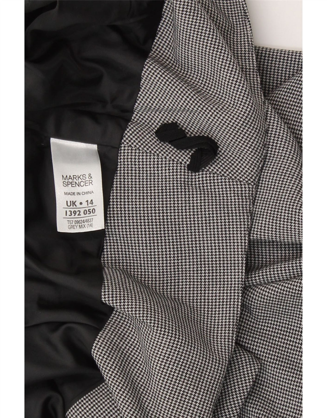 Marks & Spencer Falda lápiz para mujer Reino Unido 44 Grande W32 Pata de gallo gris