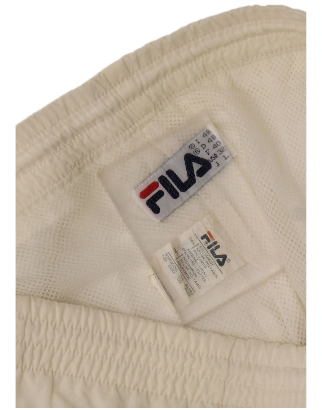 FILA Pantalón de chándal para hombre Joggers IT 48 Medium Off White Poliamida