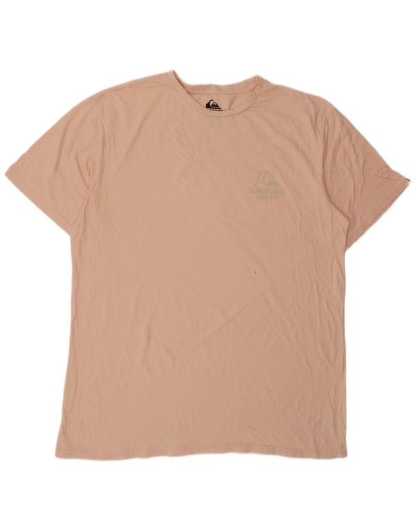 Quiksilver Camiseta Regular Fit para Hombre Top 2XL Algodón Rosa