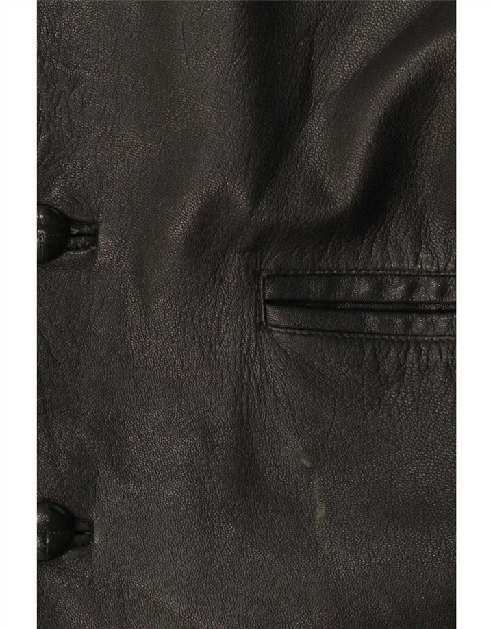 Milan Chaqueta de cuero para hombre UK 38 Medium Black Classic