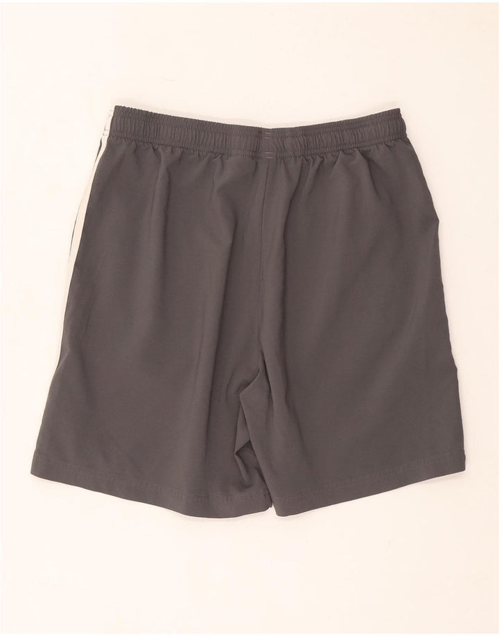 Adidas - Pantalones cortos deportivos para hombre, poliéster gris grande