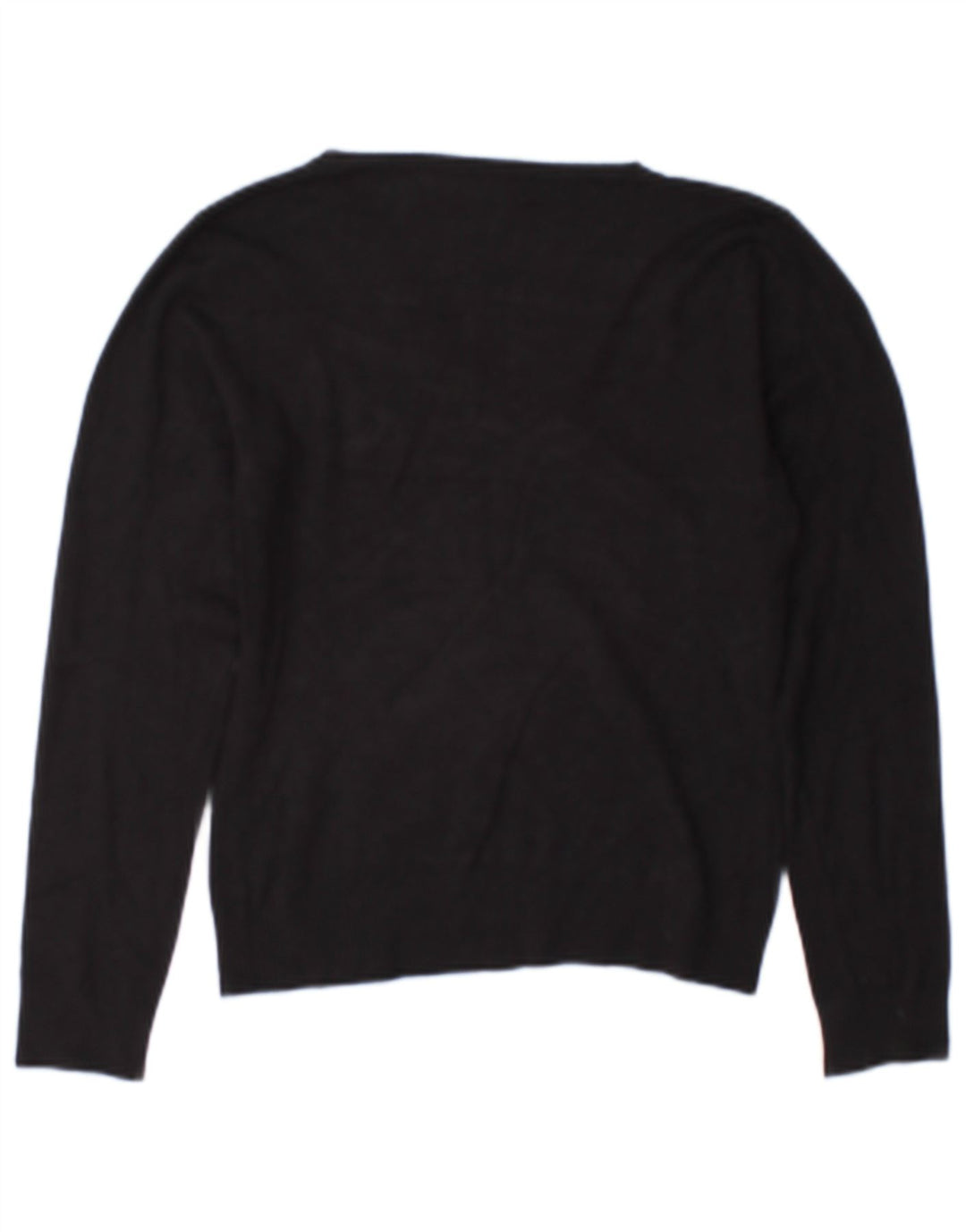 Zara - Jersey con cuello en V para mujer, talla 40, tamaño mediano, rayón negro