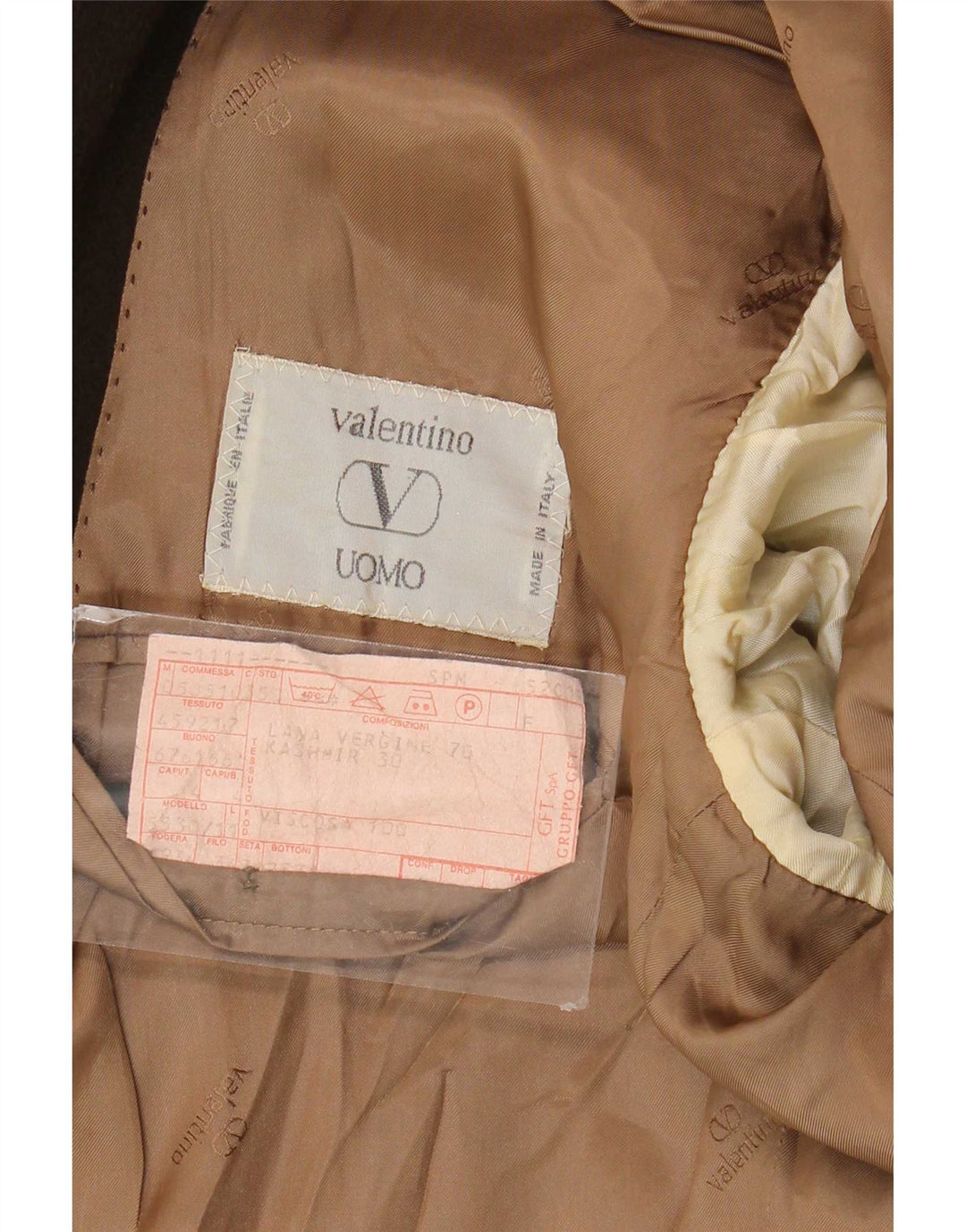 Chaqueta tipo blazer de 2 botones para hombre Valentino UK 38 Lana virgen caqui mediana