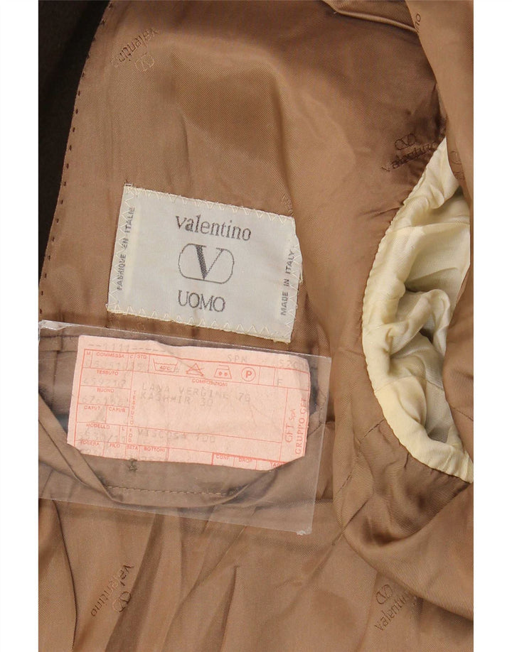 Chaqueta tipo blazer de 2 botones para hombre Valentino UK 38 Lana virgen caqui mediana