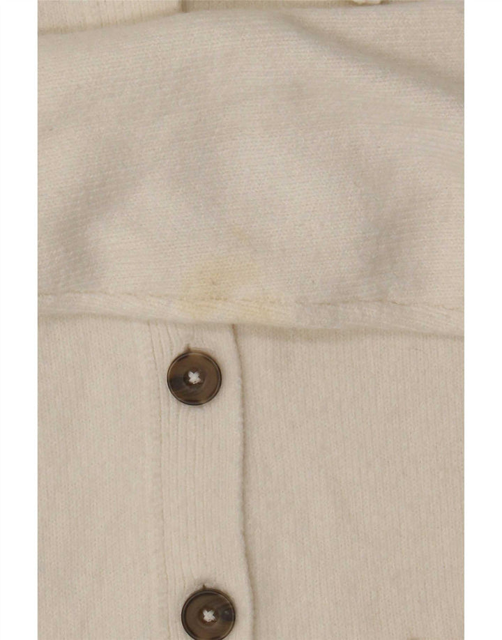 Marks & Spencer Suéter tipo cárdigan corto para mujer Reino Unido 10 Pequeño Poliéster blanco