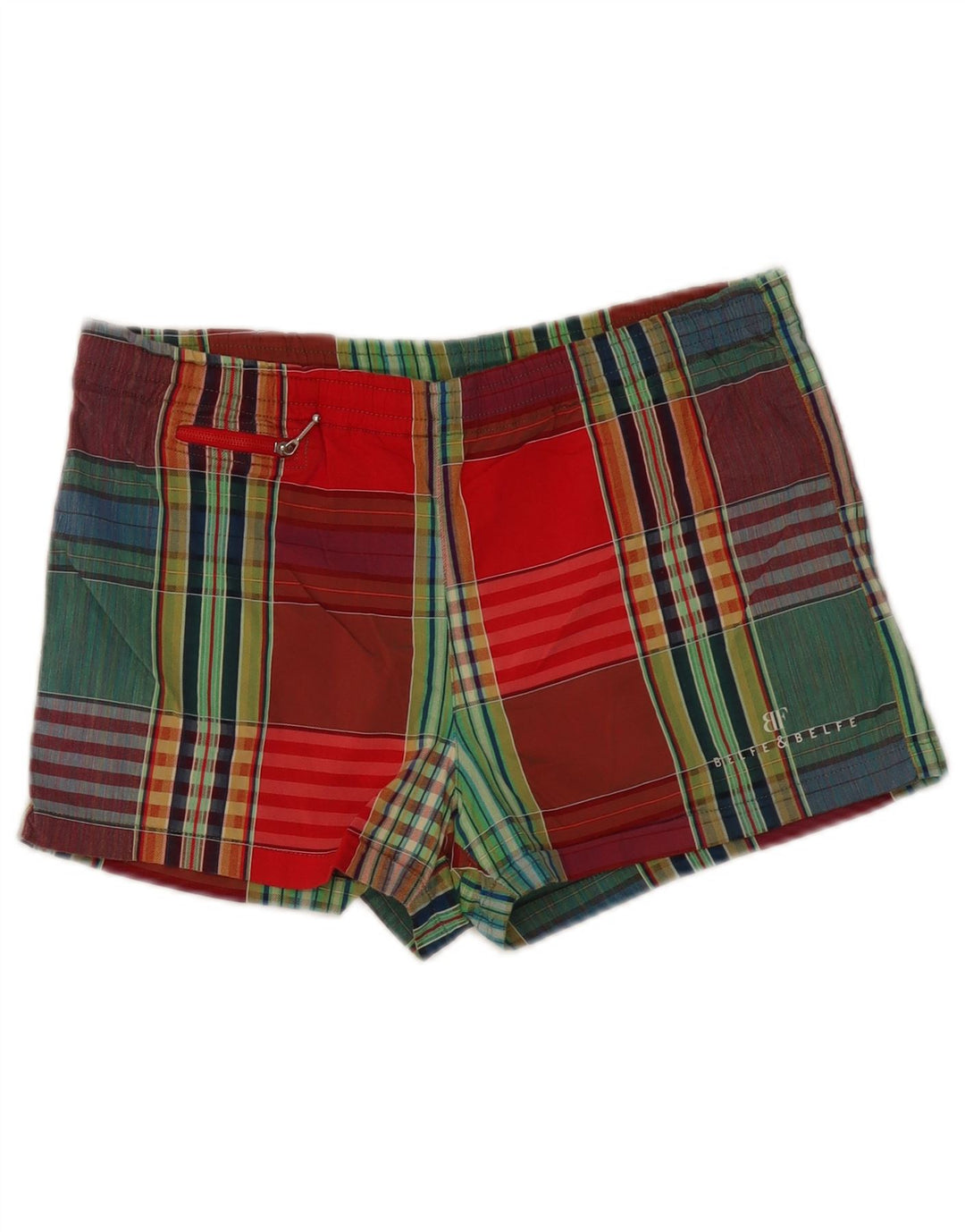 Belfe & Belfe Bañador Hombre IT 50 Large Algodón A Cuadros Multicolor