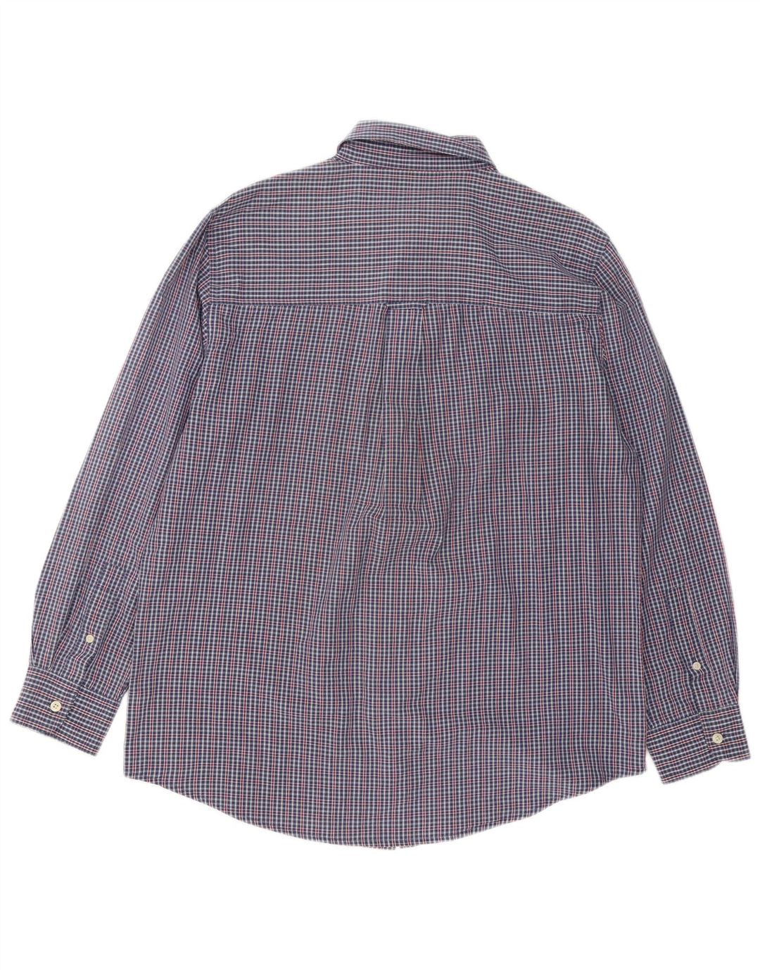 Camisa Chaps Hombre Algodón Vichy Azul Medio