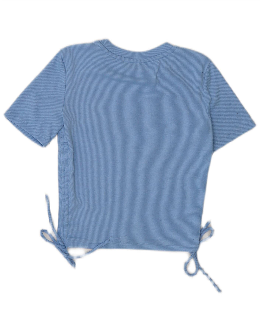 Zara Mujer Crop Camiseta Top UK 10 Small Azul