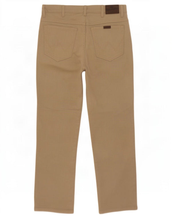 Wrangler Pantalones informales de corte regular para hombre W36 L30 Algodón beige