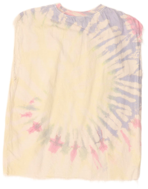Zara Hombre Chaleco Top Small Multicolor Tie Dye Algodón