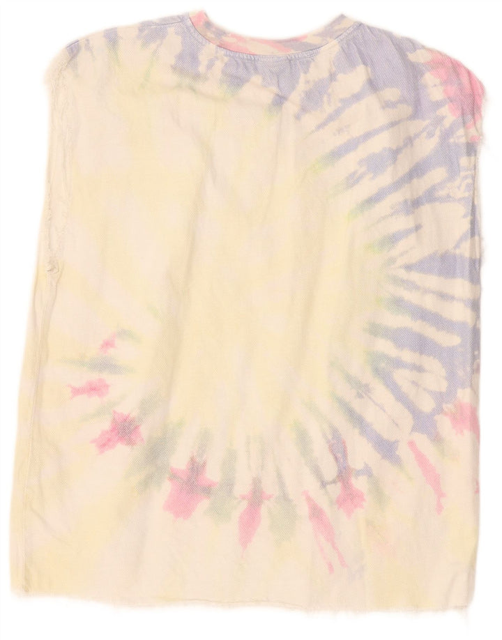 Zara Hombre Chaleco Top Small Multicolor Tie Dye Algodón