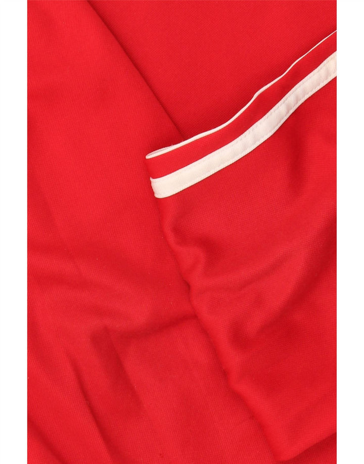 Adidas Hombre Sudadera Jumper UK 38/40 Medio Rojo Colorblock Poliéster