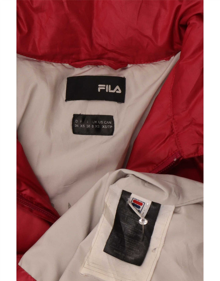 Fila Chaqueta acolchada para mujer UK 8 Small Poliéster rosa