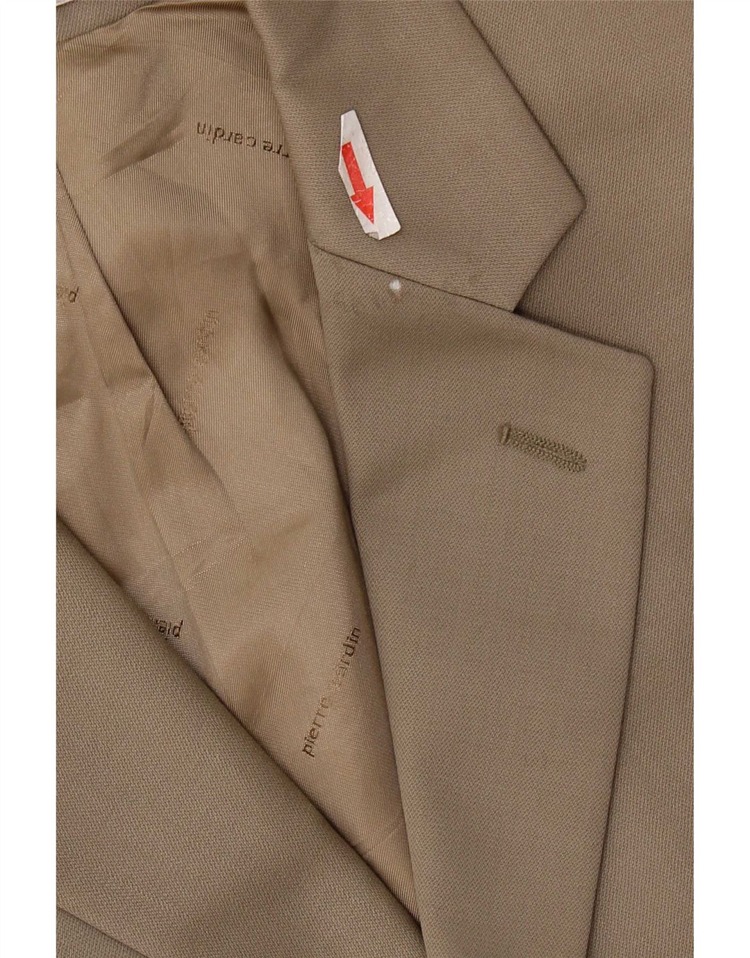 Pierre Cardin Chaqueta Blazer de 3 Botones para Mujer UK 40 Grande Beige Lana Nueva