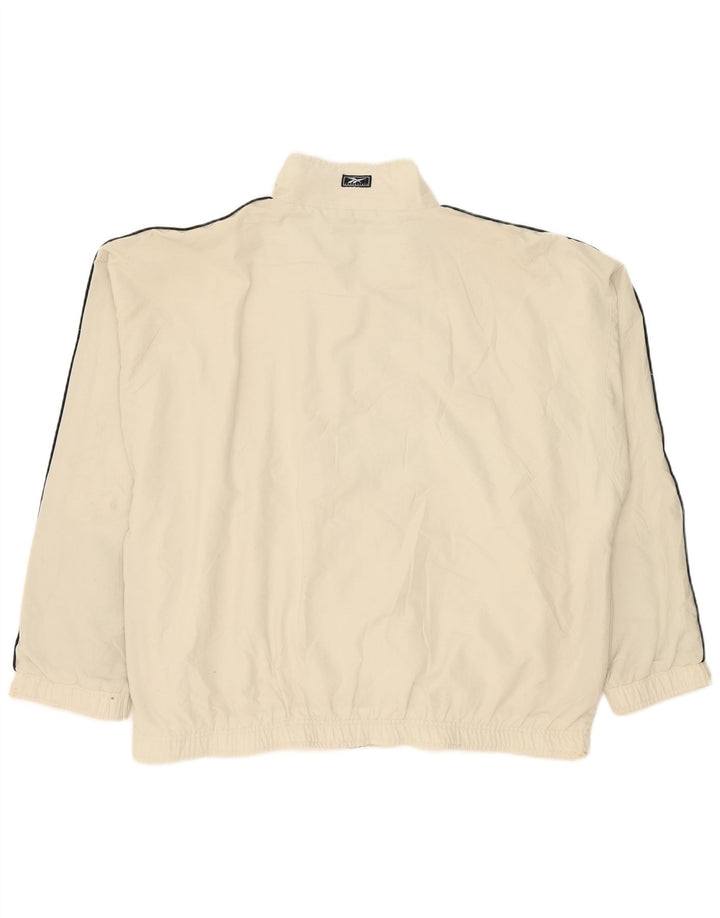 Reebok - Chaqueta de chándal para hombre, talla 2XL, poliéster blanco