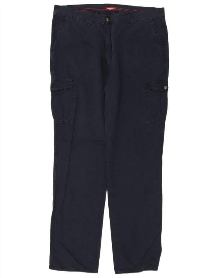 Pantalón Cargo Regular Recto Para Hombre Carrera W38 L34 Algodón Azul Marino