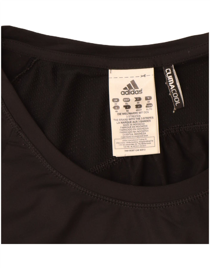Adidas Mujer Climacool Camiseta Top UK 22 XL Poliéster Negro