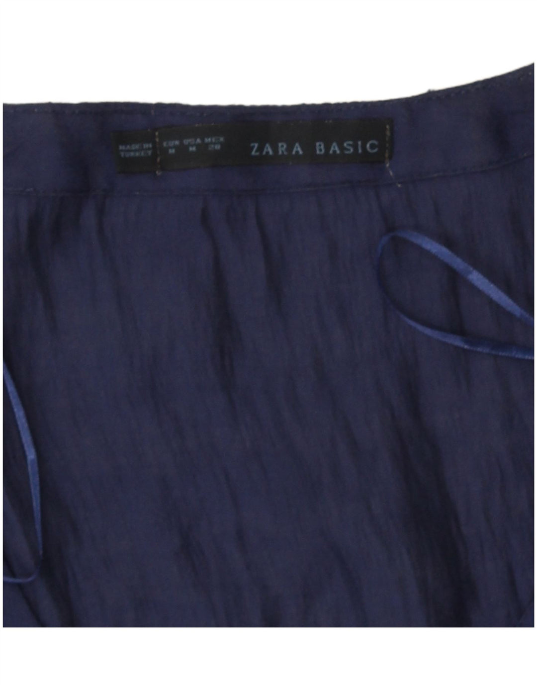 Blusa de Mujer Zara UK 12 Mediana Azul Marino