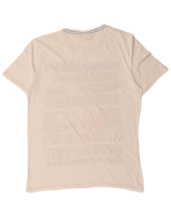 Diadora Hombre Camiseta Gráfica Top Medium Blanco Algodón