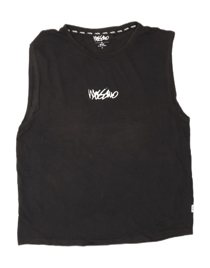 Mossimo Hombre Graphic Vest Top XL Algodón Negro