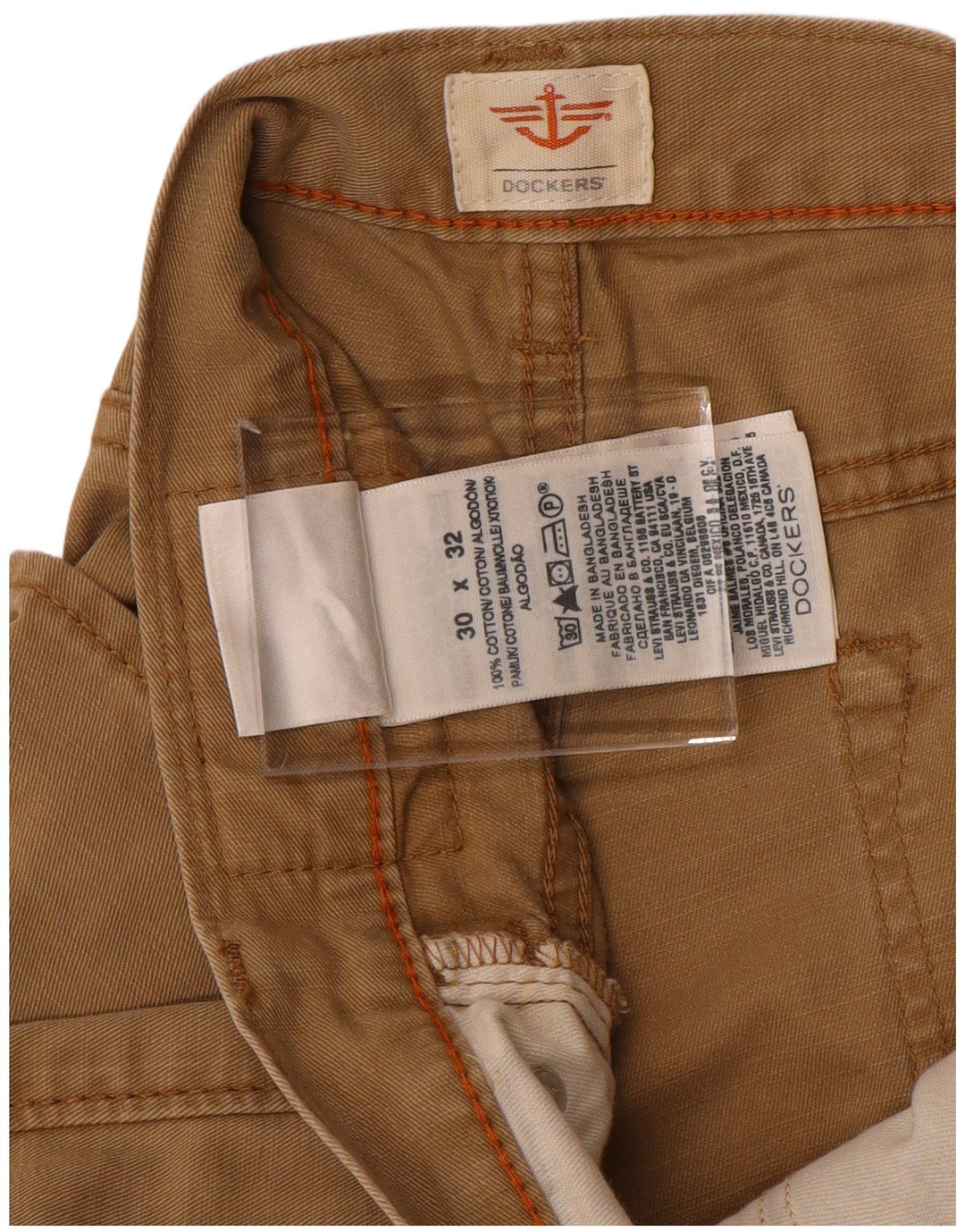 DOCKERS Pantalón Casual Recto Hombre W30 L27 Algodón Beige