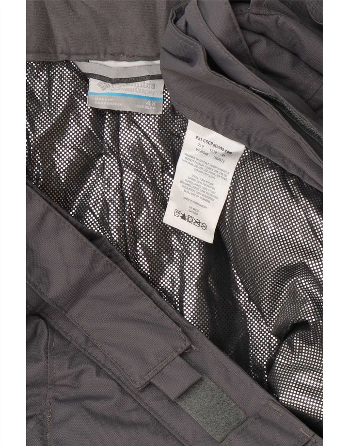 Columbia Pantalones de esquí para hombre 4XL Nylon gris