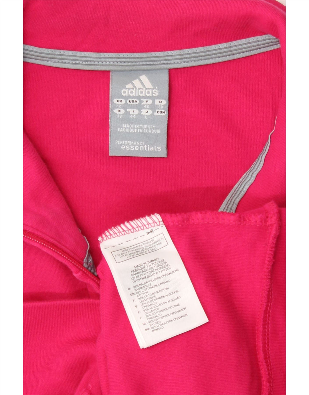 Adidas - Chaqueta de chándal para mujer, talla 12, algodón rosa medio