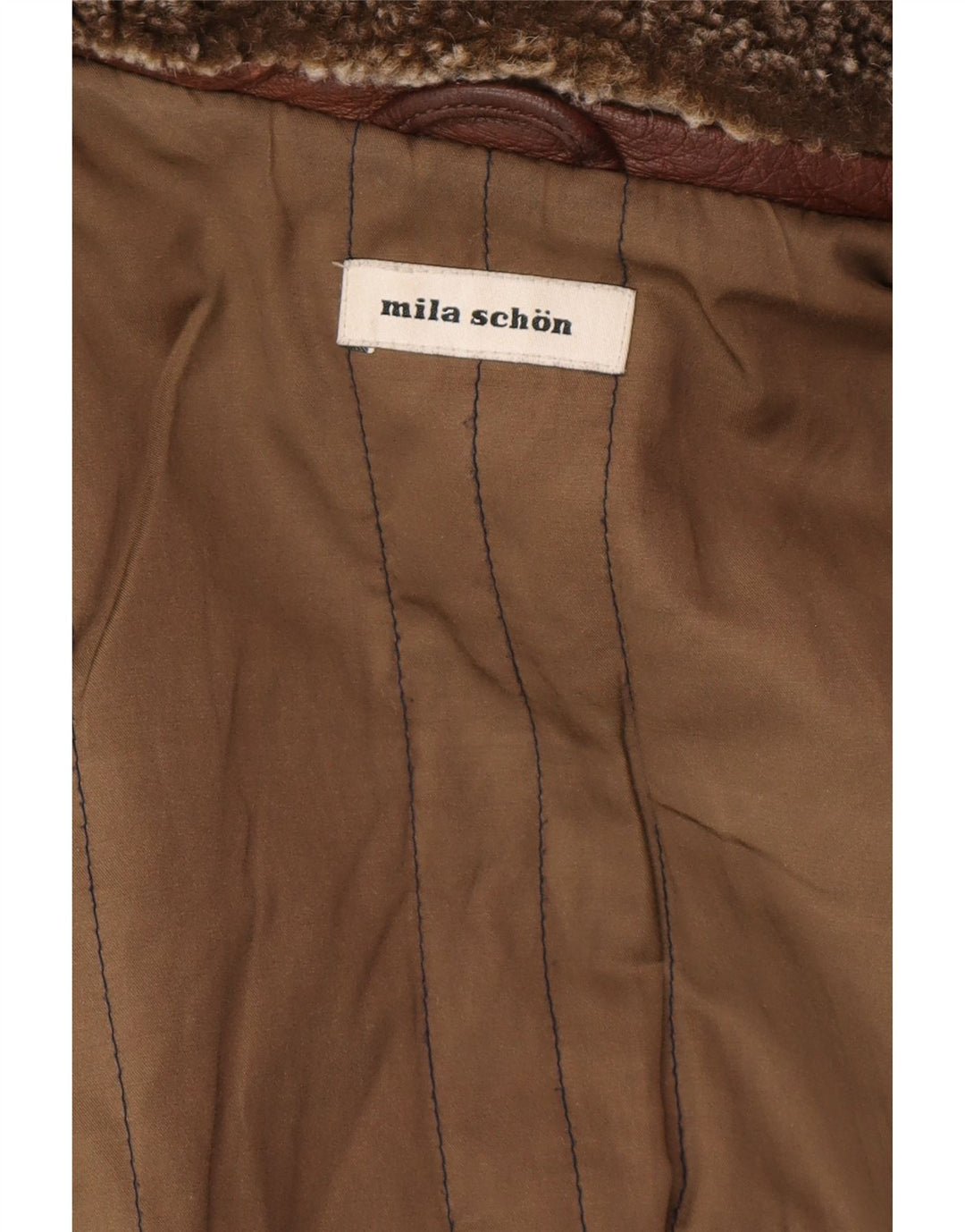 MILA SCHON Chaqueta de cuero para hombre IT 48 Cuero marrón medio