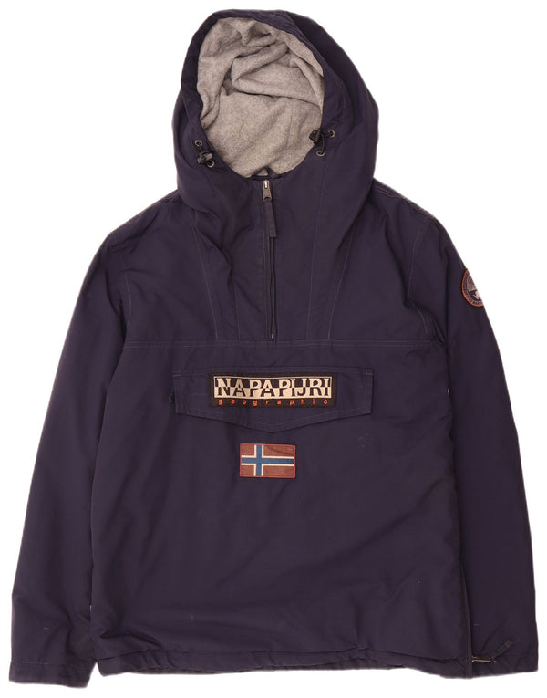 Napapijri Chaqueta anorak con capucha y gráfico para hombre UK 38 Medium Azul marino