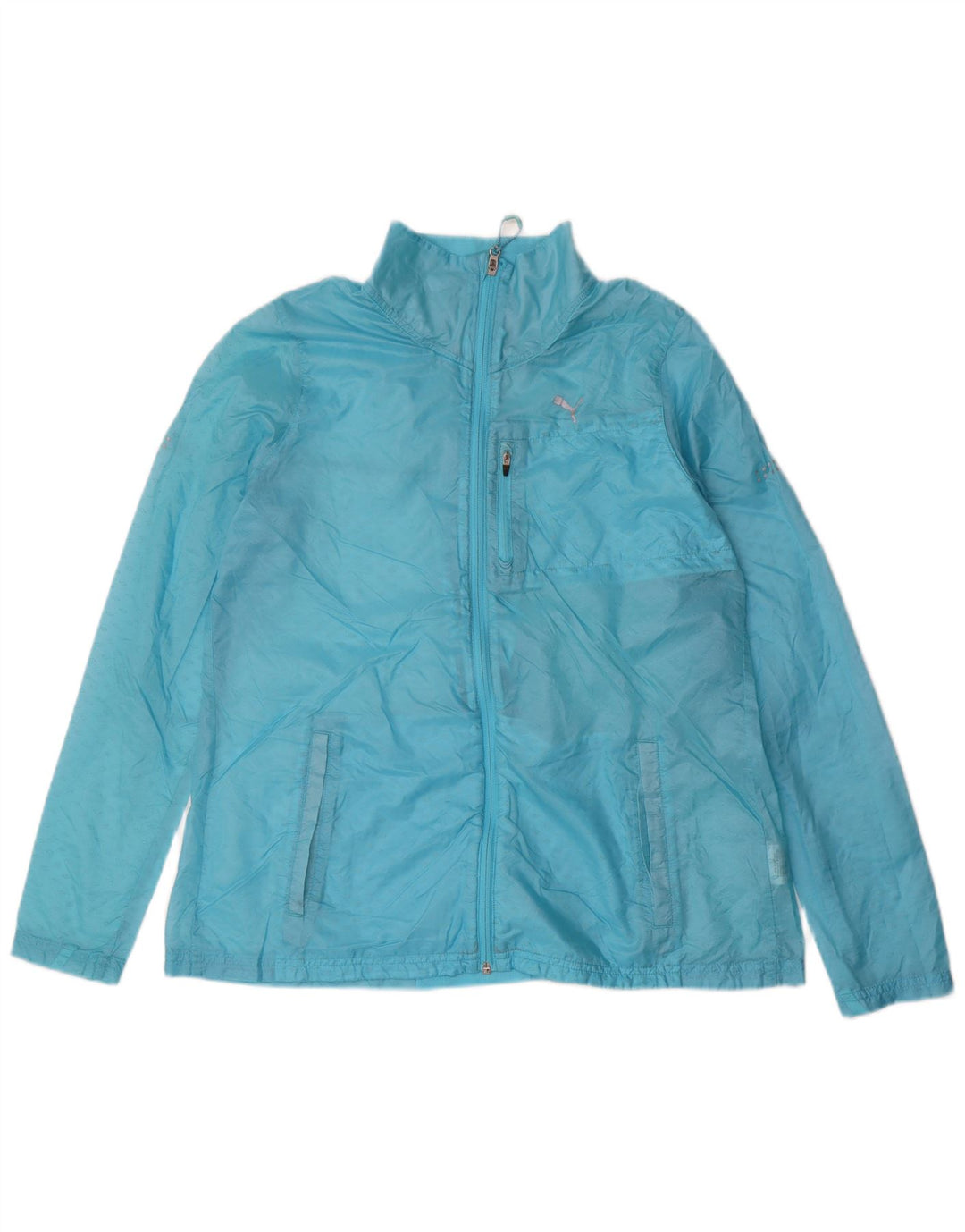 PUMA Chaqueta impermeable para mujer UK 12 Medium Blue Nylon