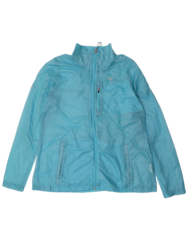 PUMA Chaqueta impermeable para mujer UK 12 Medium Blue Nylon