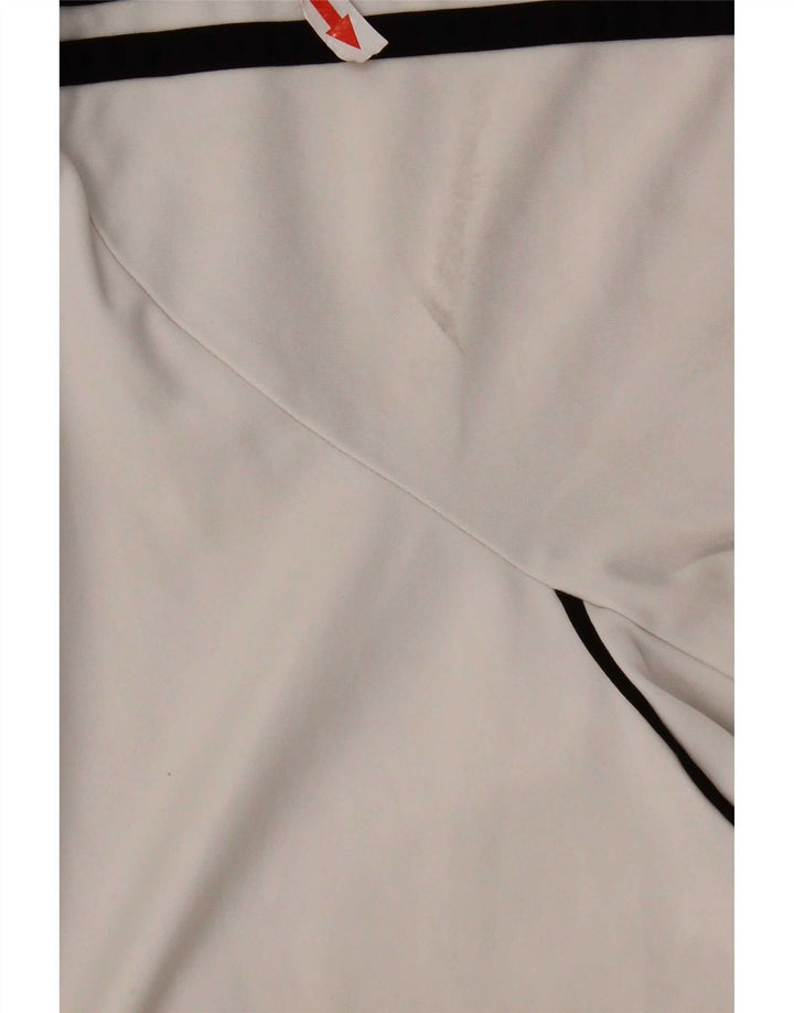 Adidas Mens Climalite Camiseta Top Grande Poliéster Blanco