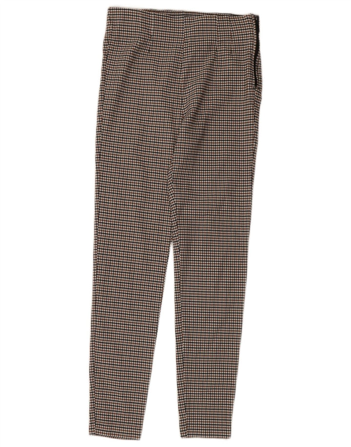 Zara Mujer Pantalón Casual Pitillo Mediano W30 L30 Vichy Multicolor
